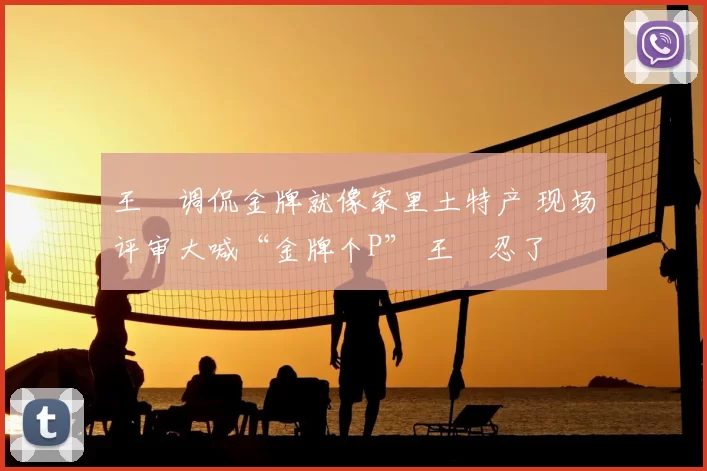 王濛调侃金牌就像家里土特产 现场评审大喊“金牌个P” 王濛忍了